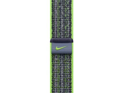 Řemínek Apple 45mm jasně zelený/modrý provlékací sportovní Nike