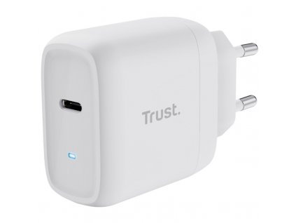 Napájecí adaptér Trust Maxo 45 W USB-C s kabelem USB-C/USB-C, 2 m - bílý