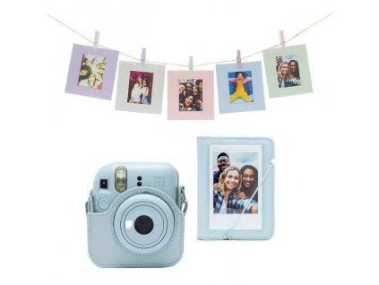 Fotoaparát Fujifilm Instax mini 12 XMASS Bundle, modrý