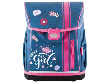 Školní aktovka Hama pro prvňáčky NEW GENERATION Jeans Girl - modrá/růžová