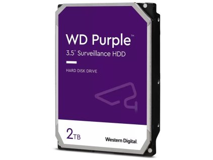 HDD 3,5" Western Digital Purple Surveillance 2TB SATA 6 Gb/s, rychlost otáček: 5400 ot/min, 64MB cache