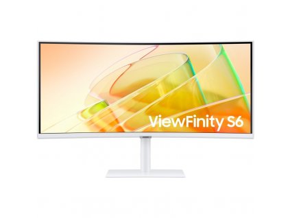 Monitor Samsung ViewFinity S6 S65TC 34",LED podsvícení, VA panel, 5ms, 3000: 1, 350cd/m2, 3440 × 1440, - bílý