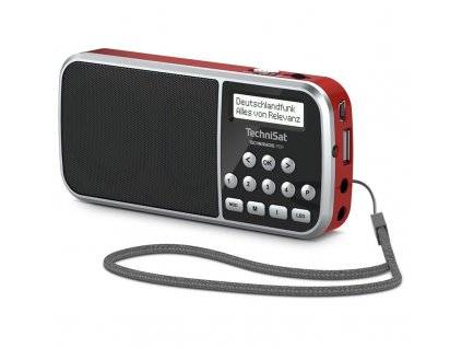 Radiopřijímač DAB+ TechniSat TECHNIRADIO RDR, adapter, červený