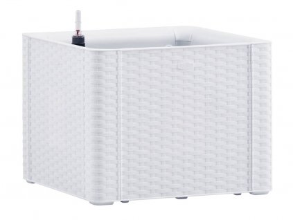 Samozavlažovací truhlík, vyvýšený záhon STEFANPLAST NATURAL DELUXE 43 bílá