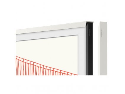 Výměnný rámeček Samsung pro Frame TV s úhlopříčkou 65" (2021), Zkosený design - bílý