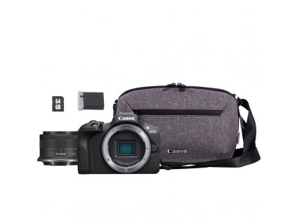 CSC fotoaparát Canon EOS R100 + RF-S18-45 IS STM Travel KIT, černý