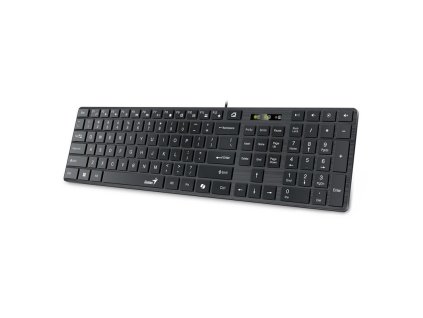 Klávesnice Genius Slimstar 126, drátová, copilot, USB, CZ+SK layout - černá