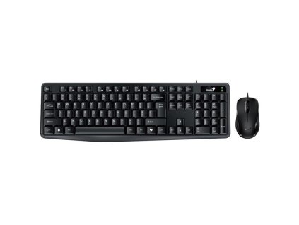 Klávesnice s myší Genius KM-170, drátový set, copilot, USB, CZ+SK layout - černá