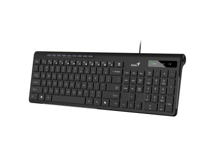 Klávesnice Genius Slimstar 230 II, drátová, copilot, USB, CZ+SK layout - černá