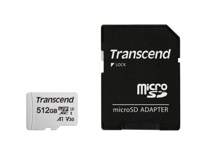 Paměťová karta Transcend 300S microSDXC 512GB UHS-I U3 V30 A1 (95R/40W) + adapter