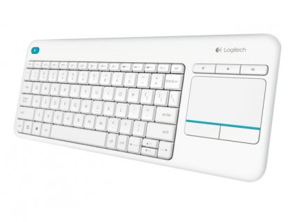 Klávesnice Logitech Wireless K400 Plus, CZ/SK - bílá