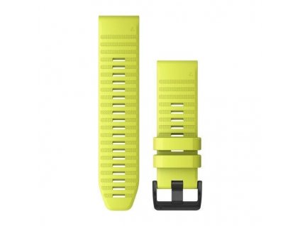 Řemínek Garmin QuickFit 26mm, silikonový, žlutý, černá přezka