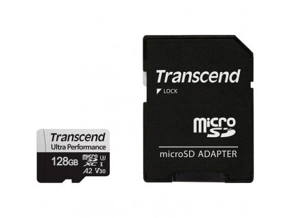 Paměťová karta Transcend 340S microSDXC 128GB UHS-I U3 V30 A2 (160R/125W) + adapter