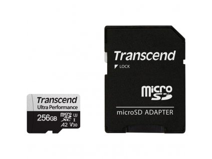 Paměťová karta Transcend 340S microSDXC 256GB UHS-I U3 V30 A2 (160R/125W) + adapter