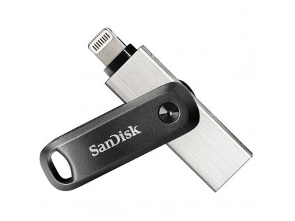 Flash USB Sandisk iXpand Drive Go 256GB, USB 3.0/Lightning - černý/stříbrný