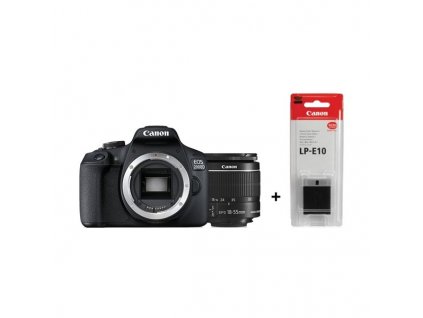 Zrcadlovka Canon EOS 2000D + 18-55 IS II + LP-E10