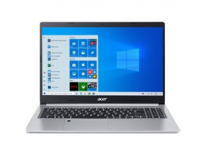 Ntb Acer Aspire 5 (A515-55-38JU) i3-1005G1, 8GB, 256GB, 15.6", Full HD, bez mechaniky, Intel UHD Graphics, BT, FPR, CAM, W10 Home - stříbrný