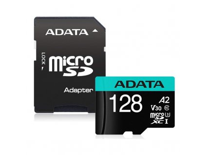 Paměťová karta ADATA Premier Pro MicroSDXC 128GB (100R/80W) + adaptér