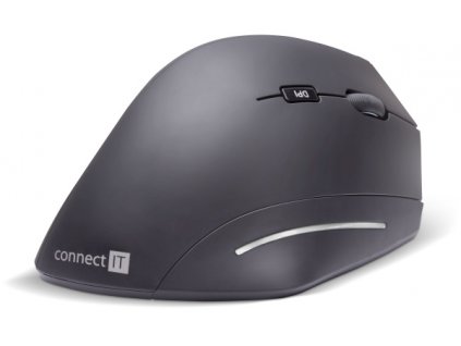 Myš Connect IT Vertical Ergonomic Wireless / optická / 6 tlačítek / 1600dpi - černá