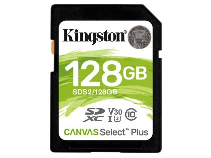 Paměťová karta Kingston Canvas Select Plus SDXC 128GB UHS-I U3 (100R/85W)