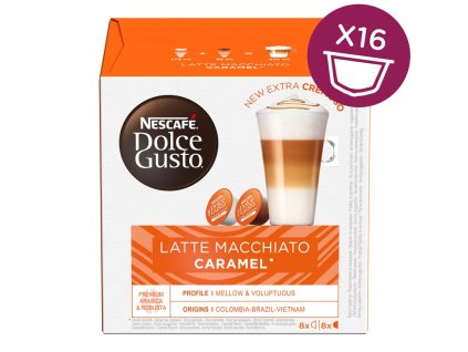 NESCAFÉ Dolce Gusto® Latte Macchiato Caramel kávové kapsle 16 ks