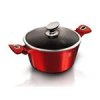 Hrnec Berlingerhaus s mramorovým povrchem a poklicí 20 cm Burgundy Metallic Line BH-1256