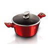 Hrnec Berlingerhaus s mramorovým povrchem a poklicí 20 cm Burgundy Metallic Line BH-1256