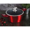 Hrnec Berlingerhaus s mramorovým povrchem a poklicí 20 cm Burgundy Metallic Line BH-1256