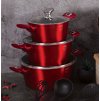Sada nádobí Berlingerhaus s mramorovým povrchem 17 ks Burgundy Metallic Line