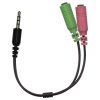 Redukce Genius ACC-100, 3,5 mm Jack/ 2x zásuvka 3,5 mm Jack - černá
