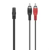 Kabel Hama jack 3,5 mm stereo / 2x cinch (RCA), 10 cm - černý