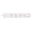 Kabel prodlužovací iGET Power 4 USB HOME - Wi-Fi 4x zásuvka + 4x USB a měřením spotřeby, 1,5m - bílý