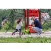 Odrážedlo FUNNY WHEELS Rider SuperSport zelené 2v1+popruh, výš. sedla 28/30cm nos. 25kg 18m+ v sáčku
