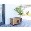 Dřevěná bouda pro kočky KERBL 81564 RUSTICA, 57x45x43 cm, hnědá