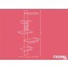 Škrabadlo pro kočky KERBL 81612 TIMBER, kočičí strom na zeď 150 cm