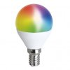 Chytrá žárovka Solight LED SMART WIFI, miniglobe, 5W, E14, RGB