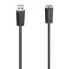 Kabel Hama USB-A / USB 3.0 micro-B, 0,75 m - černý