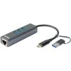 Síťová karta D-Link USB-C/USB 3.0 na Gigabit ethernet a 3x USB 3.0