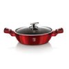 Pekáč Berlingerhaus kulatý s mramorovým povrchem a poklicí 32 cm Burgundy Metallic Line BH-1264