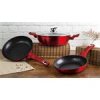Pekáč Berlingerhaus kulatý s mramorovým povrchem a poklicí 32 cm Burgundy Metallic Line BH-1264
