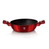 Pekáč Berlingerhaus kulatý s mramorovým povrchem a poklicí 32 cm Burgundy Metallic Line BH-1264