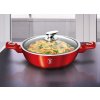 Pekáč Berlingerhaus kulatý s mramorovým povrchem a poklicí 32 cm Burgundy Metallic Line BH-1264