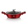 Pekáč Berlingerhaus kulatý s mramorovým povrchem a poklicí 32 cm Burgundy Metallic Line BH-1264