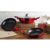 Pekáč Berlingerhaus kulatý s mramorovým povrchem a poklicí 32 cm Burgundy Metallic Line BH-1264