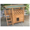 Bouda pro kočky s terasou KERBL 82790 LODGE, 77x50x73cm