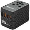 Cestovní adaptér Verbatim UTA-05 GaN III, 2x USB-C PD 65W & QC 4+, 2x USB-A