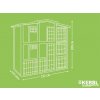 Kurník pro slepice dvoupatrový, s výběhem KERBL 82806, 222x115x200 cm