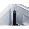 Samozavlažovací truhlík, vyvýšený záhon STEFANPLAST NATURAL DELUXE 43 bílá, s mřížkou