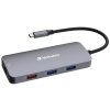 USB Hub Verbatim USB-C Pro Multiport 9 Port - stříbrný