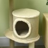 PawHut škrabadlo pro kočky 124 cm - kočičí strom s jeskyní pro kočky, košík, míč na hraní, lezecká věž